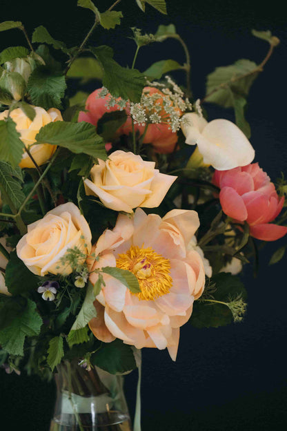 Soft pastel rose bouquet with foliage – fresh flower delivery Portland OR
