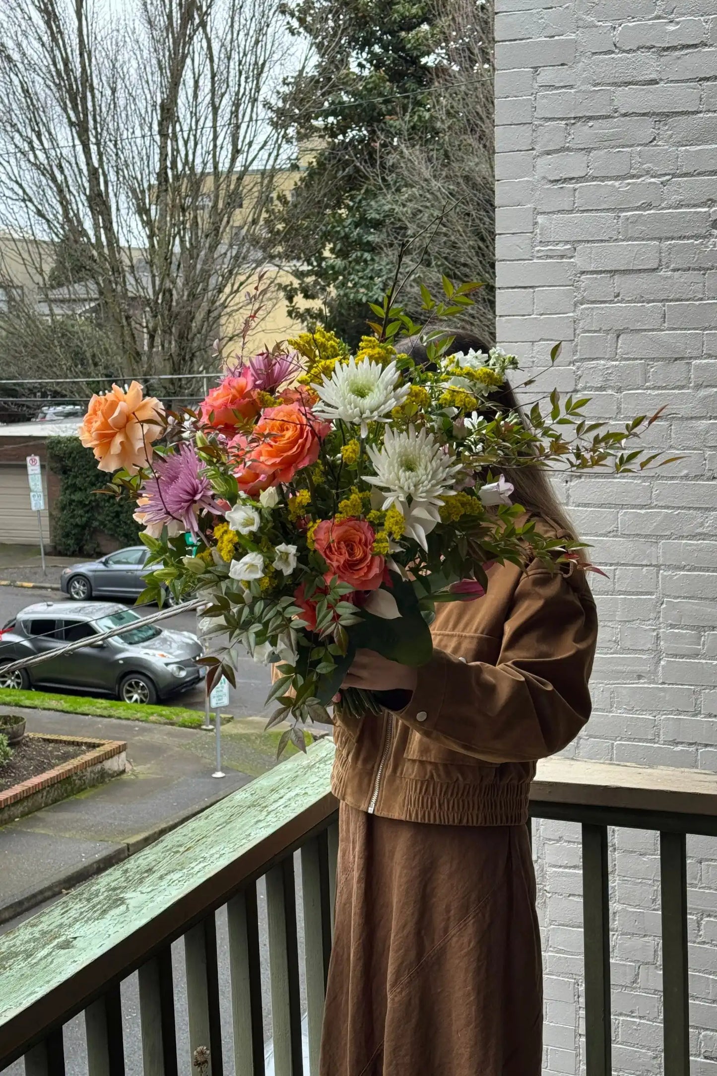 Large seasonal flower bouquet bright colors Portland neighborhood delivery Kvetka Flower