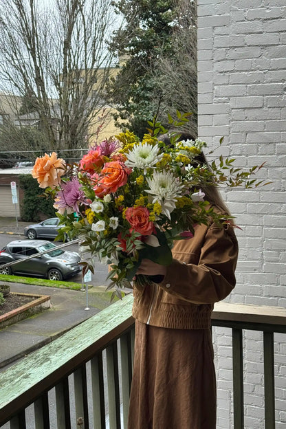 Large seasonal flower bouquet bright colors Portland neighborhood delivery Kvetka Flower