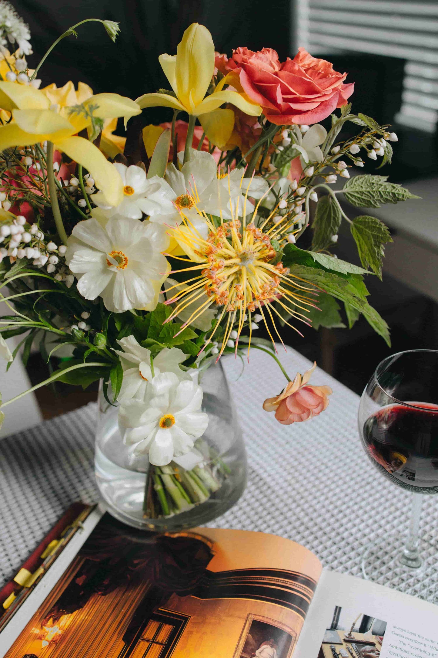 Lush, handcrafted flower bouquet by Kvetka Flower – Grand Subscription Portland
