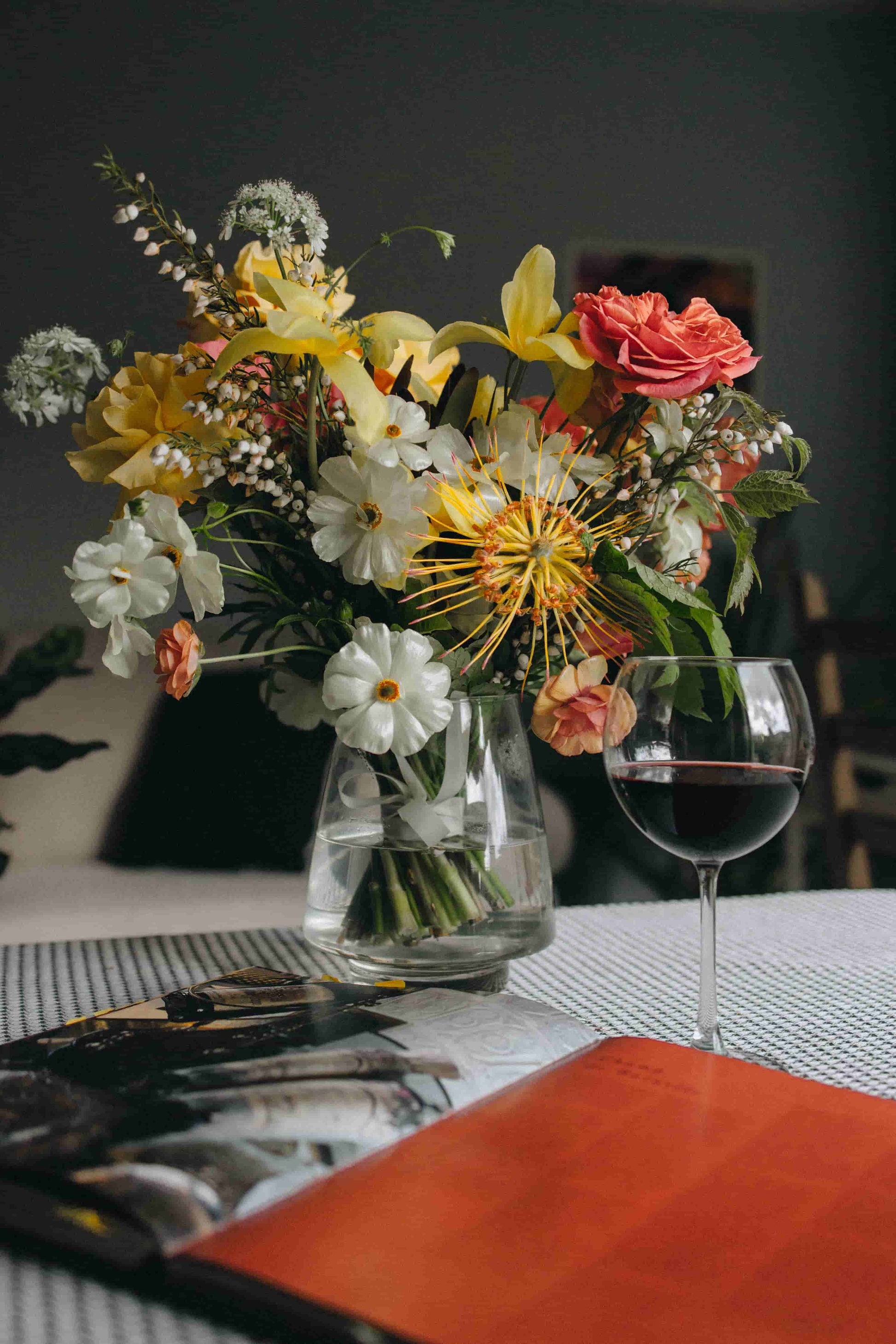 Top view of large floral arrangement – Grand subscription flower delivery in Portland