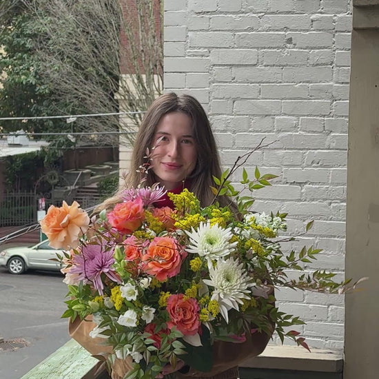 Fresh seasonal bouquet large rotating view bright palette Portland florist Kvetka Flower