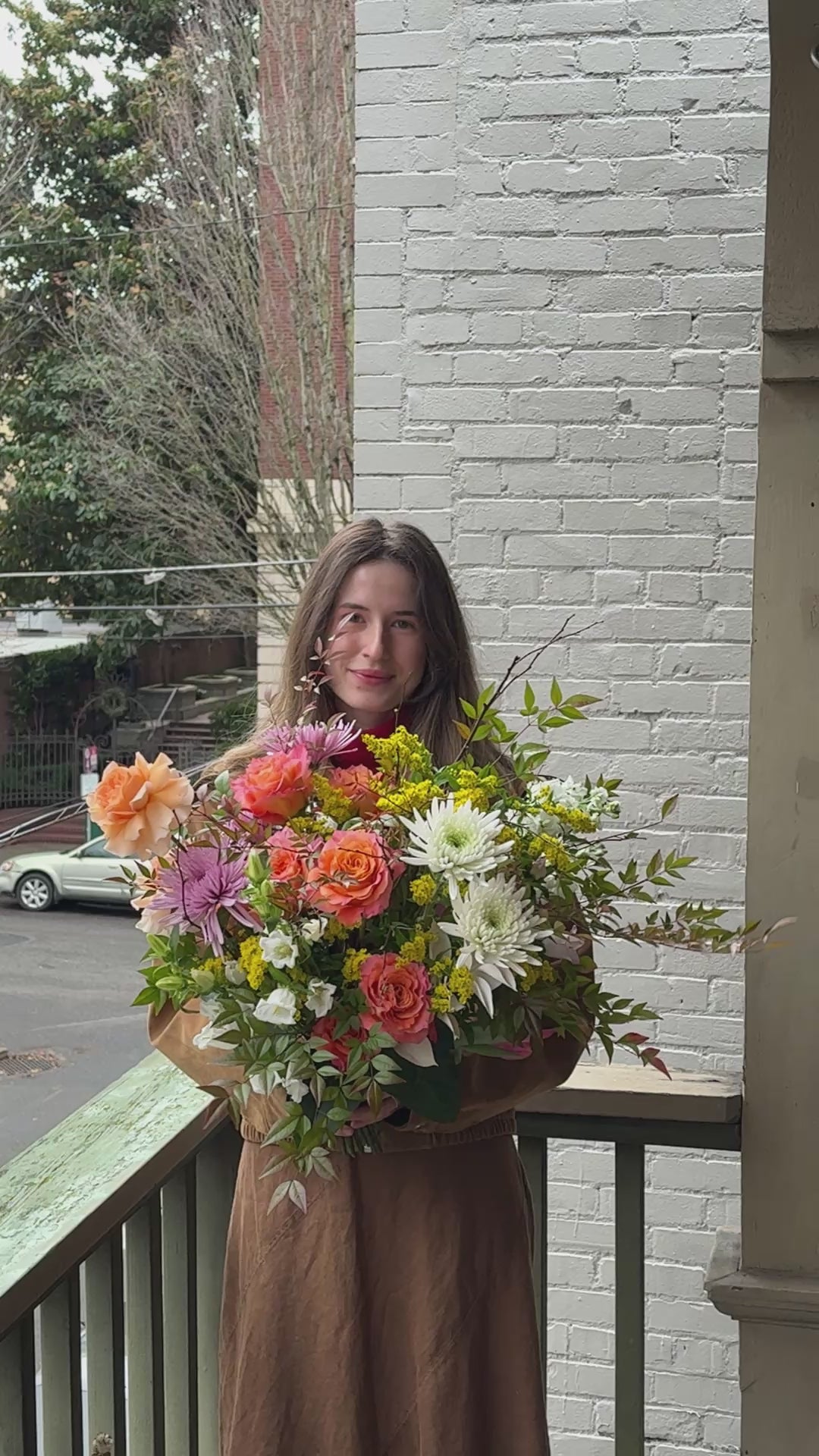 Fresh seasonal bouquet large rotating view bright palette Portland florist Kvetka Flower